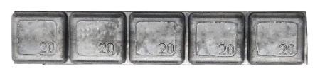 0066 Грузики самоклеящиеся грузовые 100гр 25шт (5*20гр)